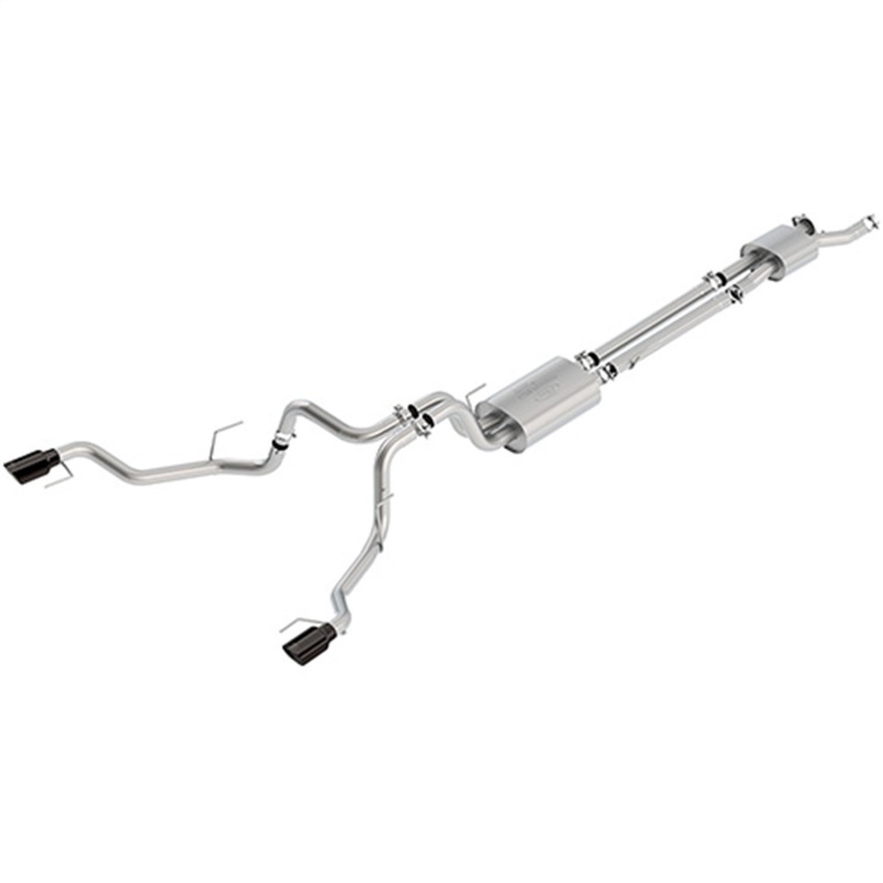 Ford Raptor Performance Exhaust - Dual Rear Exit - Ford Racing - Touring Cat-Back System - Black - 2017